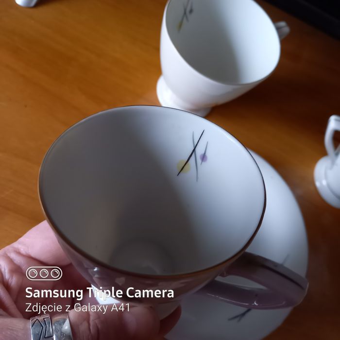 Filizanki, Karolina, New Look, pikasiaki PRL  porcelana lata 60 te.