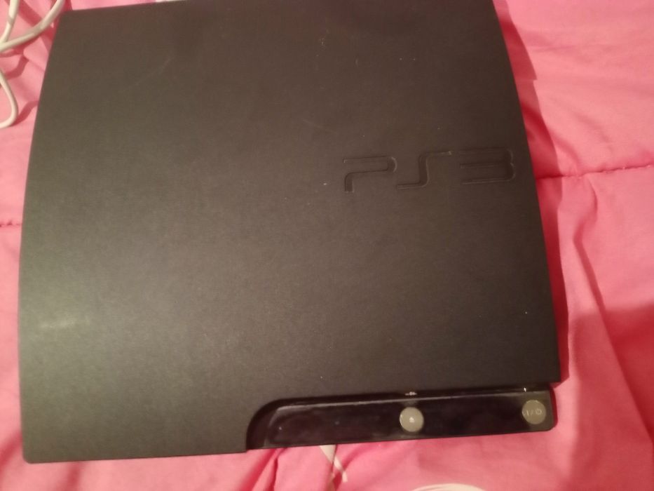 PS3 Slim 129gb com hen com gta5 fifa 2014 fifa word cão fifa 17 19 good of war HD grid 2 Skate3 com todos os fios sem comando ou um de ps4