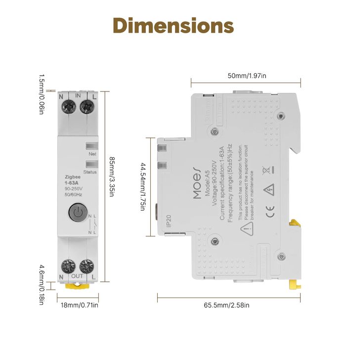 Умный smart устройство умного дома 3фази WiFi/Zigbee- розумний вимикач
