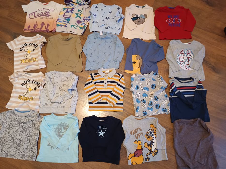 Zestaw 20 sztuk bluzeczki 74cm- 80cm/ 9-12 miesięcy