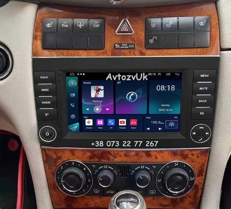Магнитола Mercedes Benz VITO w209 w203 w463 2 дин CarPlay Android 15