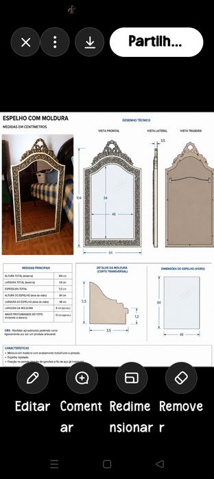 Espelhos antigos de casa