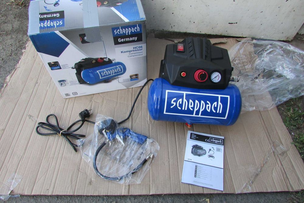 Мобільний безмасляний компресор SCHEPPACH HC06 1200вт 8бар (Німеччина)