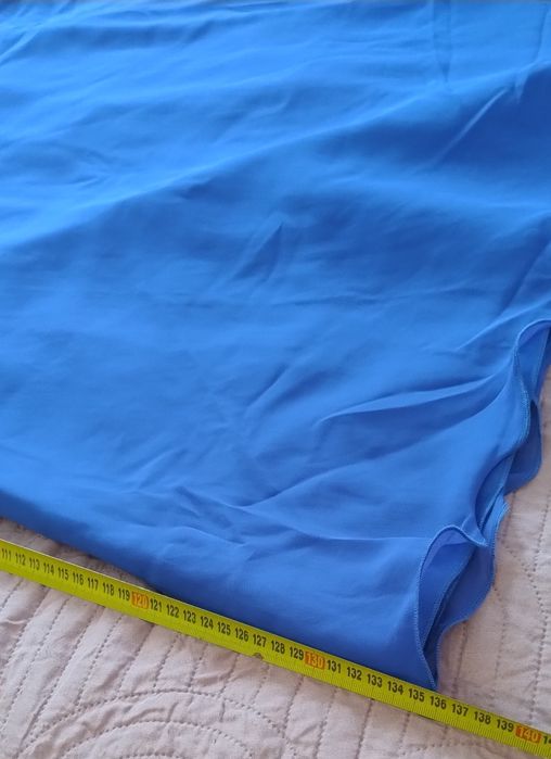 Nowa długa, wizytowa chabrowa suknia L/Xl 40/42