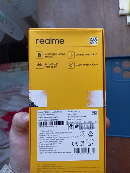 Realme note 70T смартфон