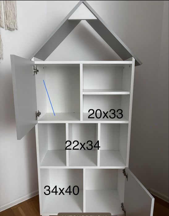 Regał domek drewniany dla dzieci