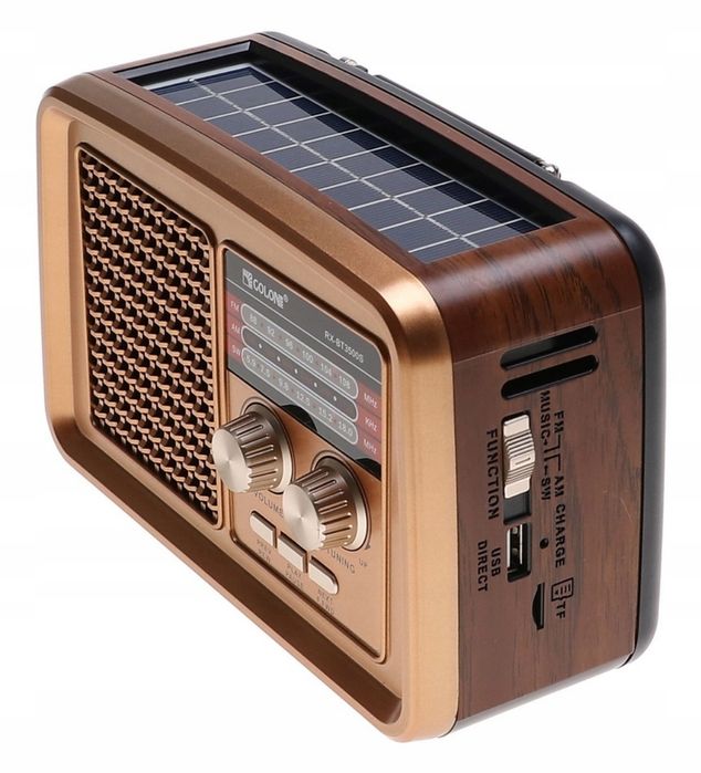 Radio domowe kuchenne przenośne solar akumulator USB Bluetooth latarka