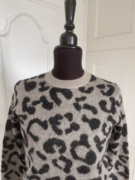 MAX MARA piękny sweter, wzór panterkowy