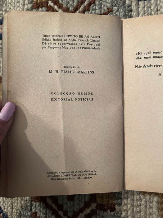 Livro “Normas para um Estrangeiro”