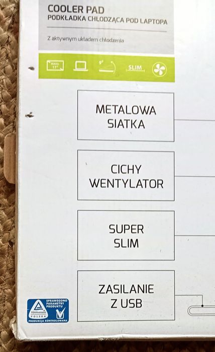 Podkładka pod laptopa chłodzącą Cooper Pad, nowa