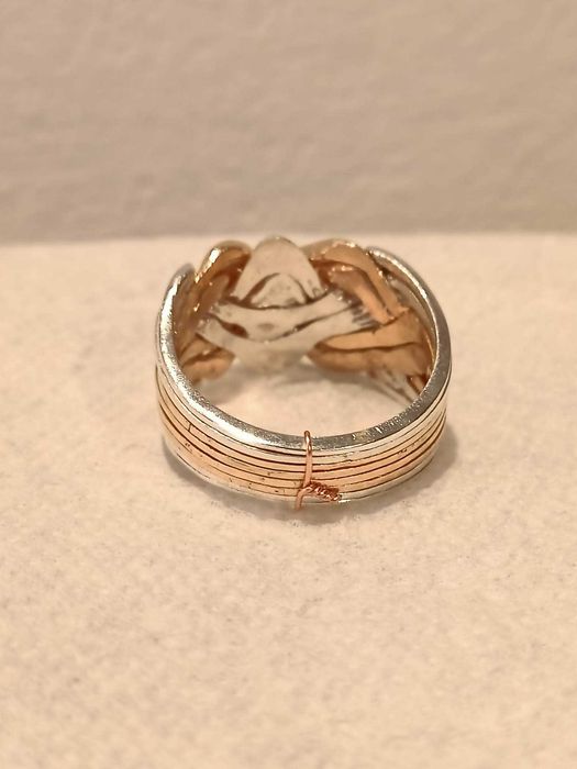 8 cz sygnet arabski srebro łączone z brązem (925)