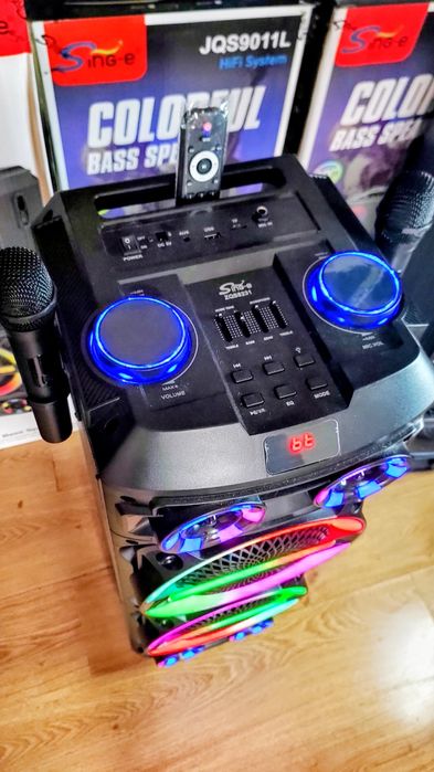 Караоке акустики SinG82(Bluetooth,USB,SD,FM, пультДУ) 2безпроводных ми