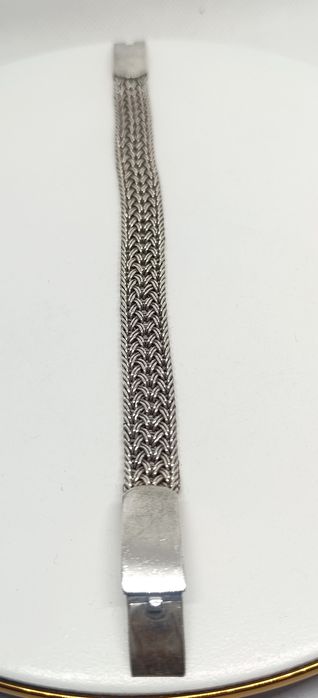 Bransoletka plecionka srebro 925 długość 19 cm