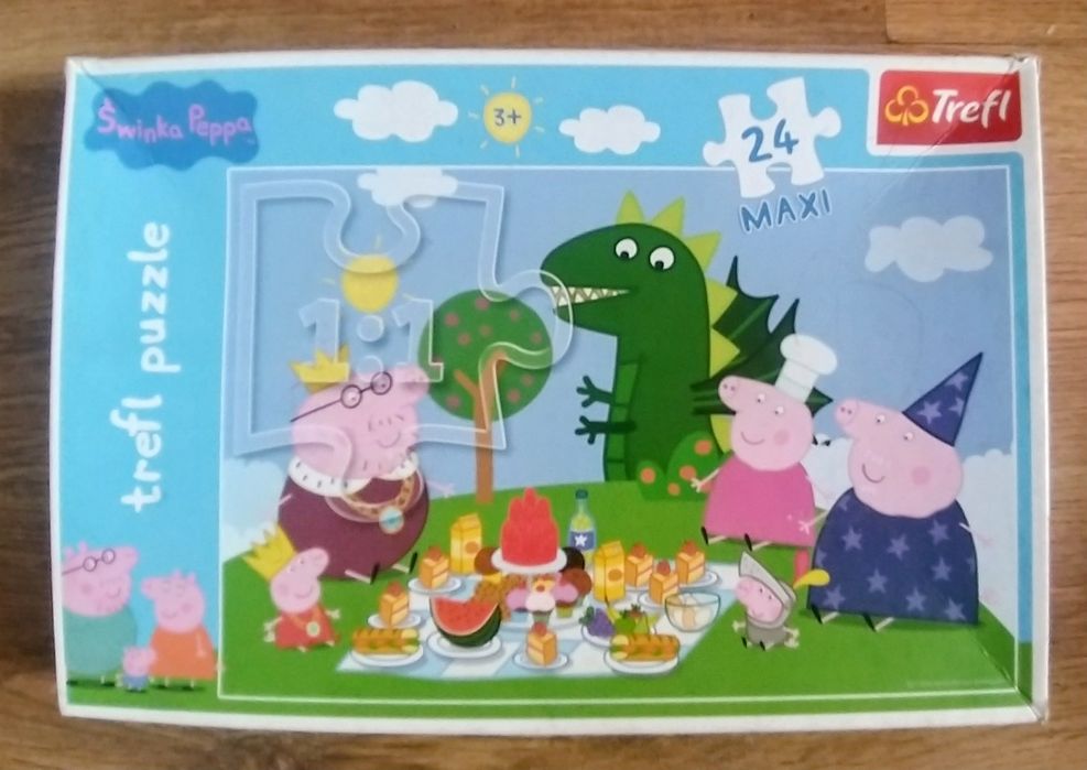 DUŻE Puzzle TREFL 24 duże, Psi Patrol, Świnka Pępka, Myszka Miki