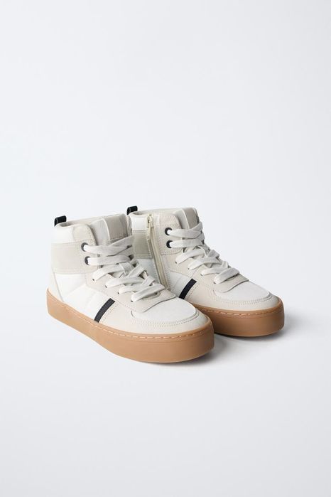 Теплі хайтопи zara кеди на блискавці для хлопчика р. 34, 36