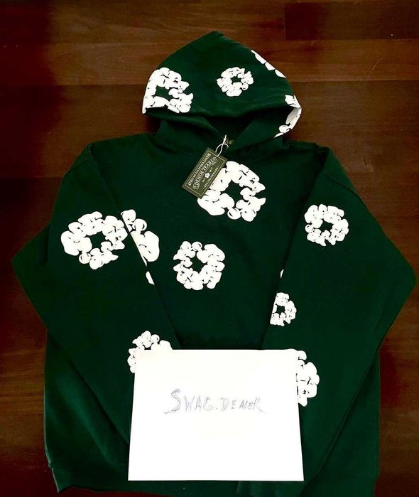 Hoodie Denim Tears Verde – Estampa Algodão