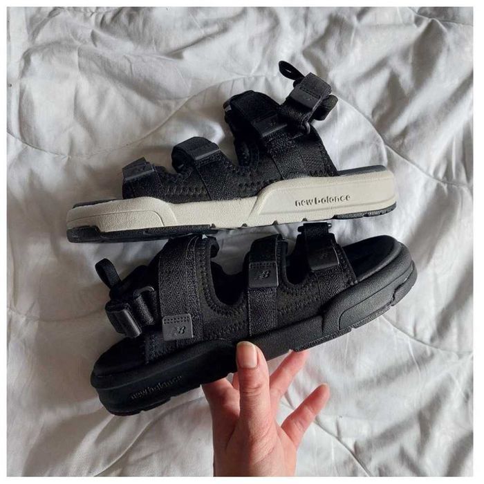 Мужские / женские черные сандалии New Balance Sandals Black чоловічі / жіночі чорні сандалі нью беланс ню беленс