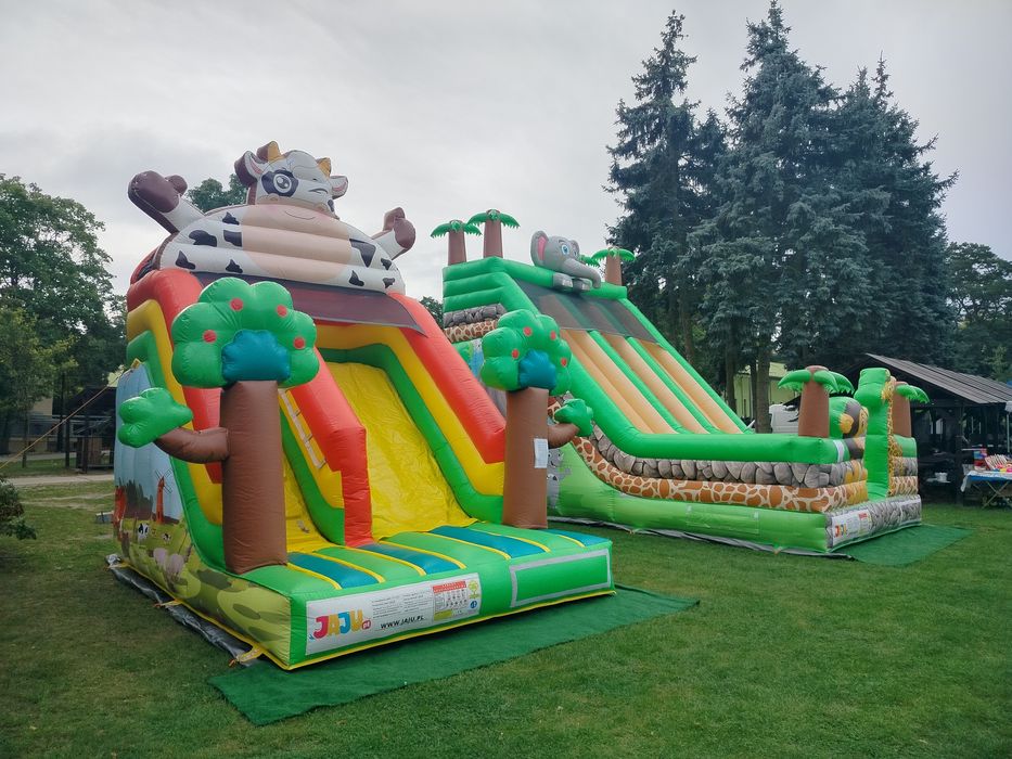 Dmuchany zamek dmuchana zjezdzalnia piana party Tor przeszkód namiot