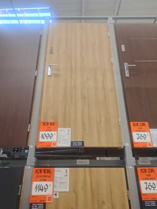 Drzwi wejściowe wewnątrzlokalowe Zeus 90 cm prawe Dąb Grand 599zł