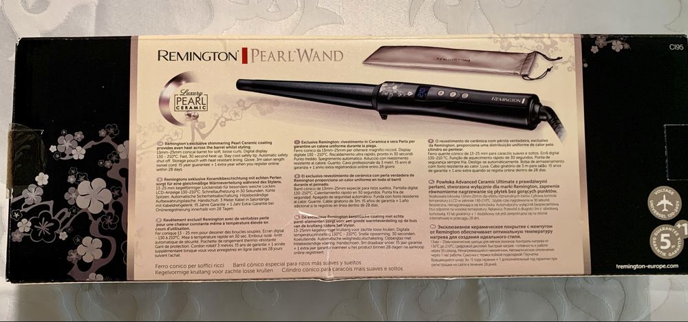 Modelador Cabelo Conique Pearl da Remington CI95 para caracóis NOVO