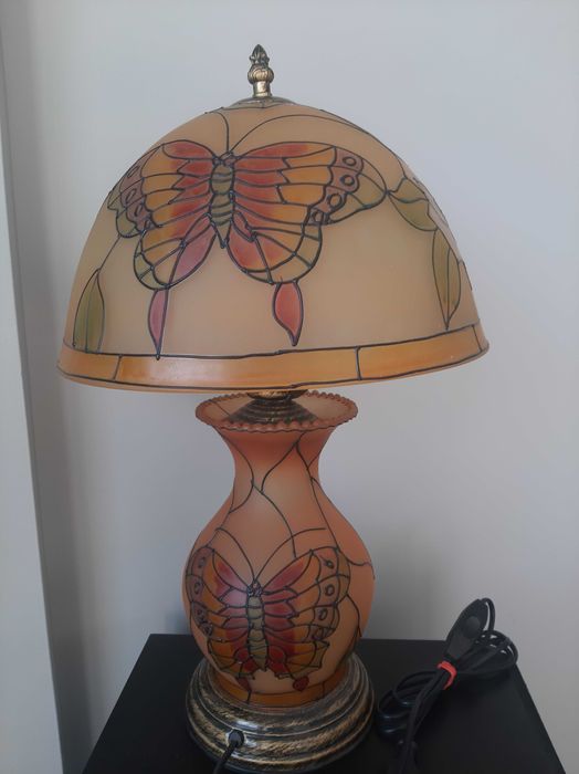 Stara lampa witrażowa  Angielska