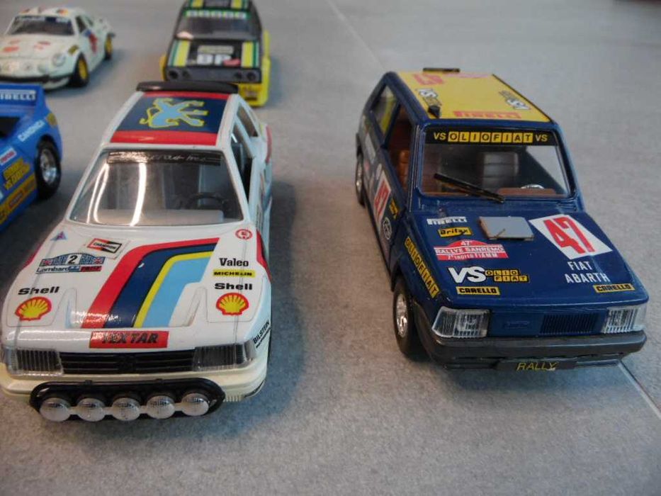 Rally dos anos 80, 6 carros da Burago feitos na Italia na escala 1/24