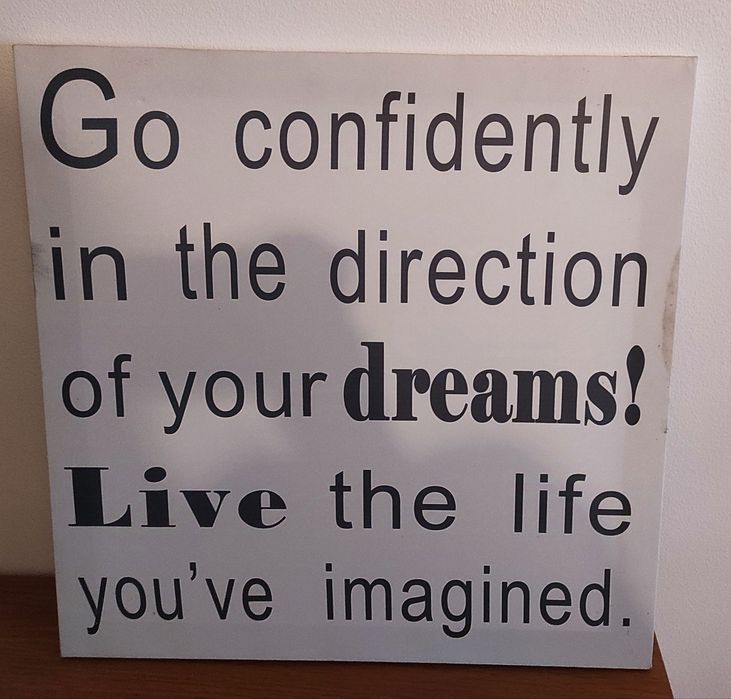 Quadro com frase inspiradora