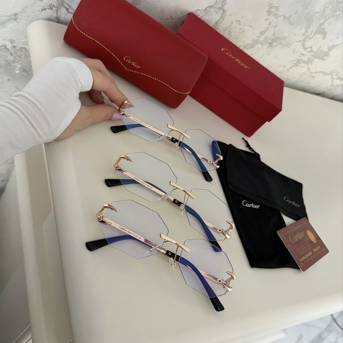 Солнцезащитные очки cartier хамелион меняют цвет полный комплект
