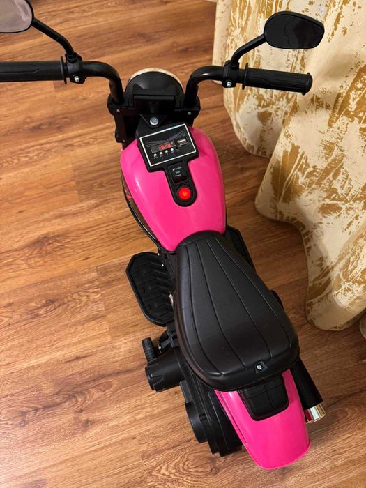 Електромотоцикл на акумуляторі Chopper FASTER, рожевий