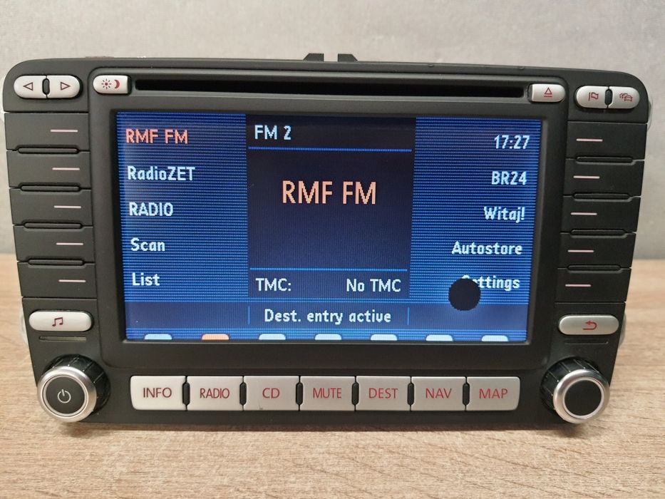 Radio samochodowe Volkswagen VW DVD Navigation 2din / Touran Passat b6 Golf 5 Caddy Passat b6 Golf plus Czarne zadbane
