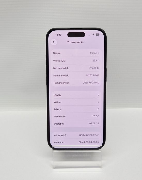 Smartfon Apple Iphone 16 128 gb Gwarancja, Komis Jasło Czackiego