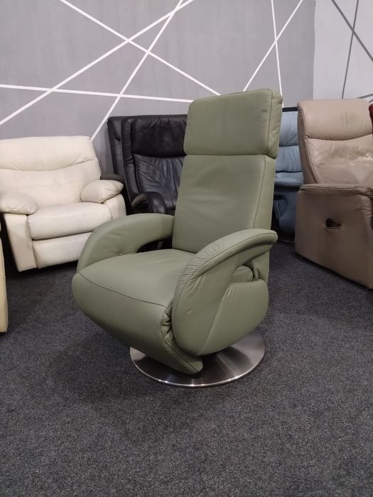 Крісло шкіряне розкладне кресло реклайнер кожаное раскладное диван