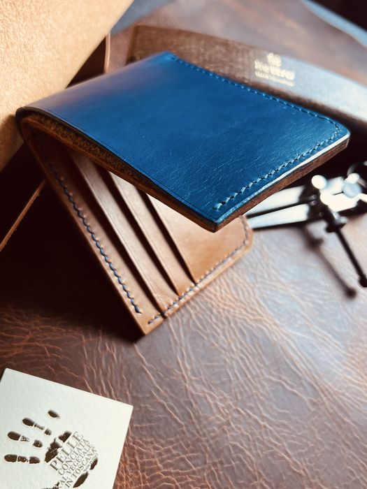 Ręcznie wykonany portfel skórzany bifold