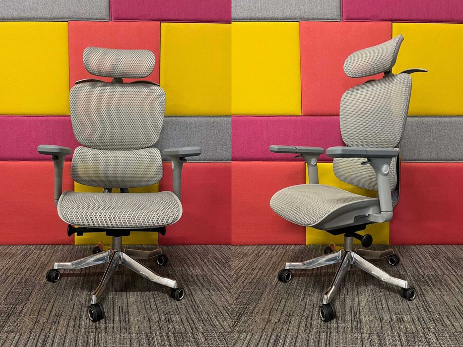 NOWY Fotel biurowy obrotowy ergonomiczny Ergoup Alien szary okazja!