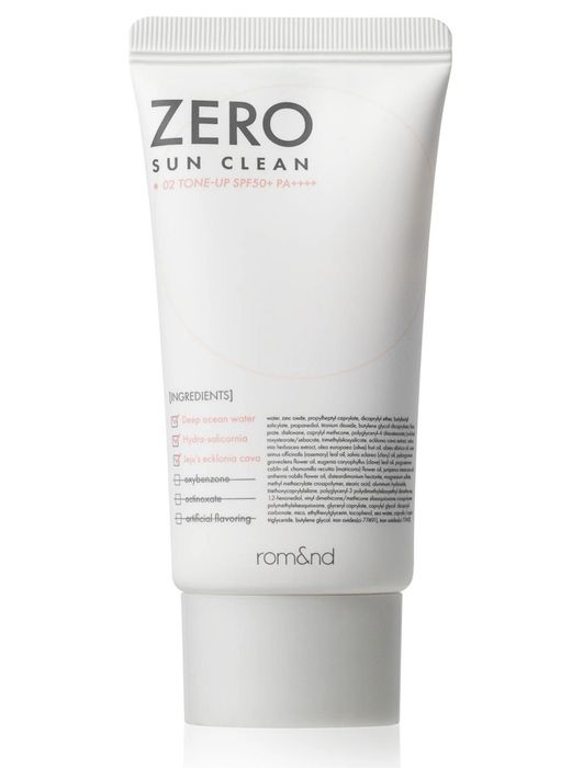 rom&nd Zero Sun Clean легкий тонирующий крем с увлажняющим эффектом SPF 50+