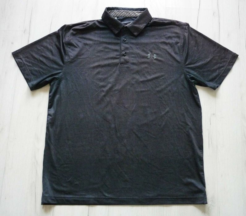 Piękna męska koszulka polo UNDER ARMOUR rozmiar L szara