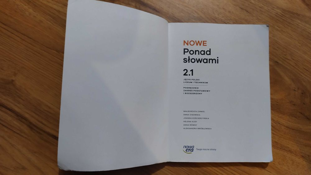 Nowe Ponad słowami 2.1 zakres podstawowy i rozszerzony Nowa Era