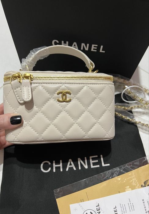 Сумка бочонок Chanel Lambskin Crush Vanity Шанель премиум: 3 000