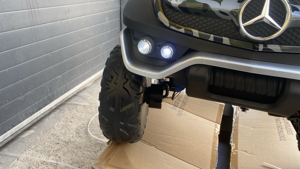 Mercedes Unimog samochód elektryczny dla dzieci 12V moro kola guma now