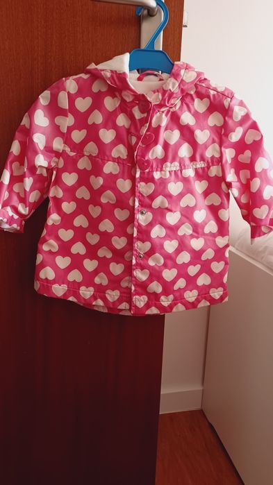 Parka de menina com capuz tam 18/24