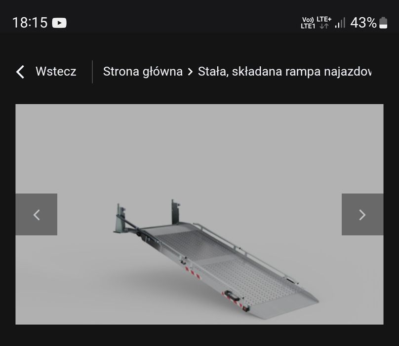 Składana rampa najazdowa do busa