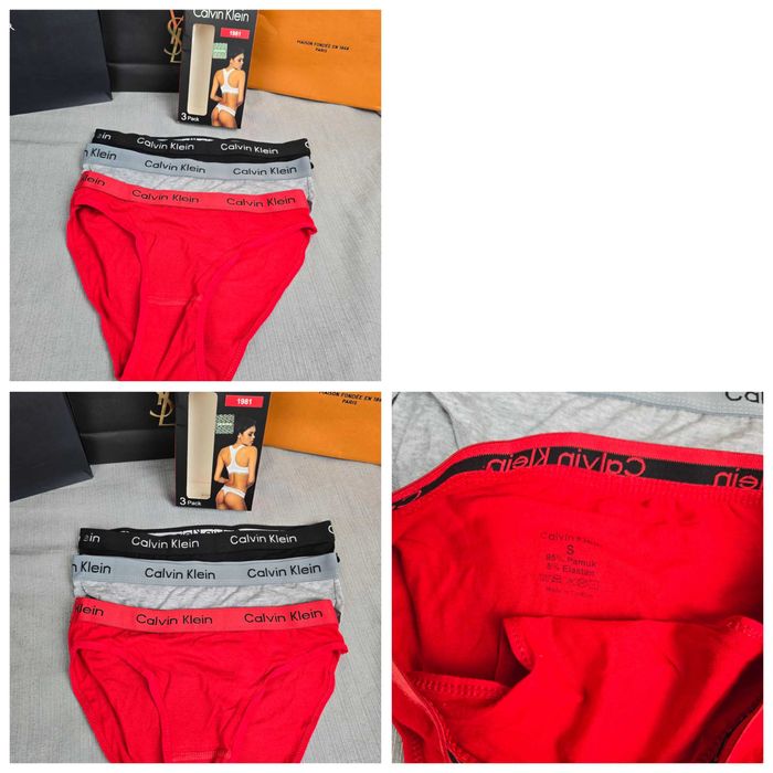 bielizna damska 3pak stringi majtki calvin th victoria kolory