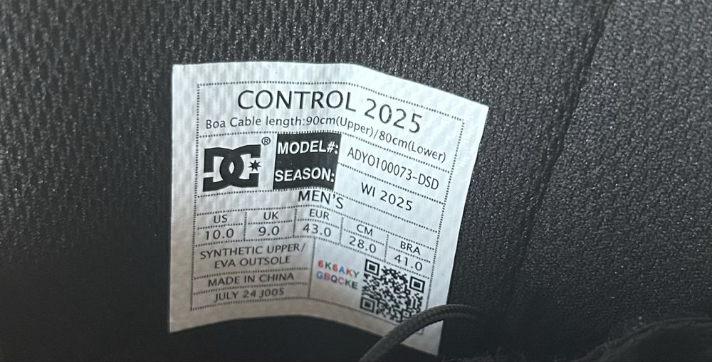 Buty snowboardowe męskie DC Shoes Control 2025 r.43