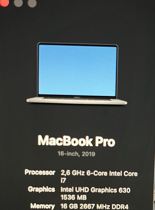MacBook Pro I7 16GB 16”