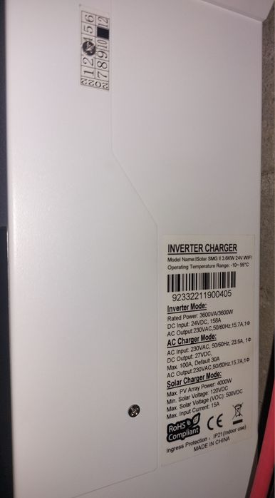 Inwerter falownik hybrydowy UPS EASUN SMG II 3.6kw 24V  OFF GRID