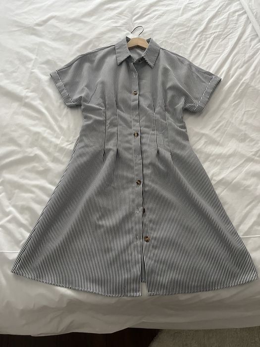 Vestido camisa de manga curta
