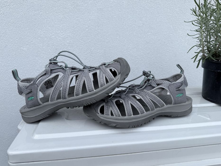 Damskie sandały trekkingowe  KEEN model Whisper Szare roz 43 29 cm