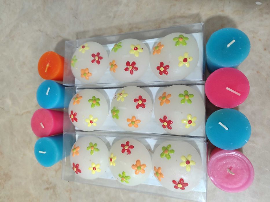 Lote de 17 velas decorativas