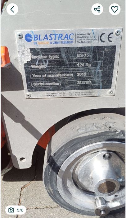 Zdzierak,zrywarka samojezdna Blastrac BS-75 Husqvarna