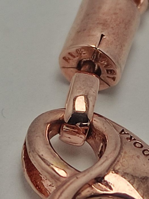 Bransoletka 21 srebrna ALE MET w różowym złocie